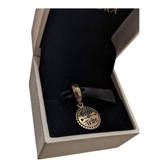 Pandora Authentic Sterling Silver Bride Tribe Dangle Charm Eng791169 31 With Box - Picture 1 of 4